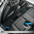 thumbnail image 4 of BAN   Heavy Duty Rubber Floor Mats, Blue Aluminum Film Car Mats Set, Front and Rear Car Mats with Anti-Slip Backing, All Weather Protection, Trim-to-Fit for Automotive SUV, Sedan, Van, 4 of 15