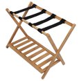thumbnail image 2 of Folding Luggage Rack Wooden Luggage Rack Quick Assembly Luggage Stand with Bottom Storage, 2 of 22