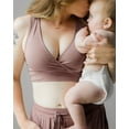 thumbnail image 4 of Kindred Bravely French Terry Nursing Bra for Breastfeeding and Sleep, Racerback Crossover, Soft and Stretchy Maternity Bra (Twilight, Large), 4 of 6