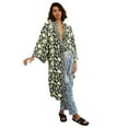 thumbnail image 2 of LOVZFMLL Cardigan pour Femmes Kimono Fluide Cardigan Robe Ouverte Blouse en Mousseline Imprimée Hauts Amples, 2 of 9