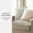 thumbnail image 3 of Noble Linens 2-Pack Cotton Slub Decor Throw Pillows - Antique Floral Rose, 3 of 4