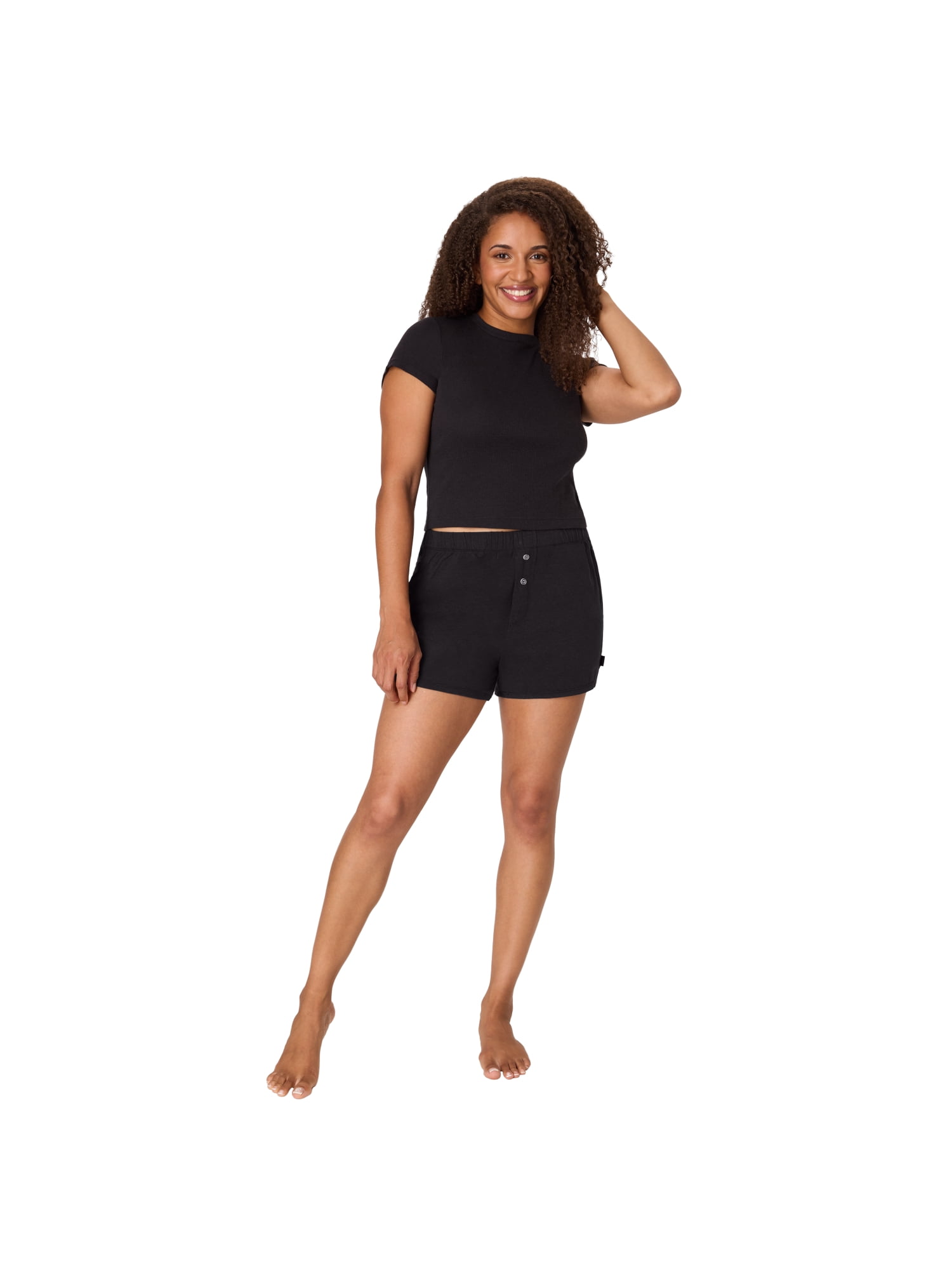 Hanes Originals Women's SuperSoft Comfywear Jersey Sleep Shorts, Sizes S to 2X