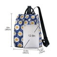 thumbnail image 3 of FORMRS Women's Travel Backpack Purse Anti-theft Hidden Pockets Casual Shoulder Bag, Elegant Daisy Pattern, 3 of 7