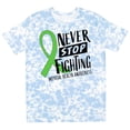 thumbnail image 3 of Inktastic Never Stop Fighting Mental Health Awareness Green Ribbon T-Shirt, 3 of 5