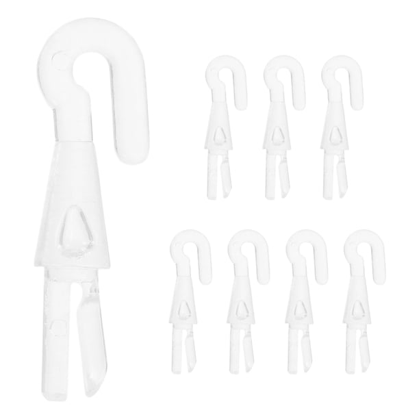 8 ganchos para varilla de persiana: Mini repuesto para persianas sin cordón y persianas verticales. Pieza de ferretería transparente.