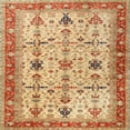 thumbnail image 1 of Ahgly Company Indoor Square Traditional Chrome Gold Yellow Oriental Area Rugs, 5' Square, 1 of 6
