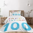thumbnail image 3 of Ambesonne Colorful Quilted Bedspread Set 2 Pcs, Vintage Birthday, Twin Size, Multicolor, 3 of 6