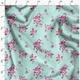 thumbnail image 3 of Soimoi Blue Fabric - By the Yard - 56 Inch Wide - Rose Floral Pattern Textile - Romantic and Delicate Designs for Stylish Projects Printed Fabric, 3 of 6