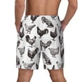 thumbnail image 2 of Lsque Mens Swim Trunks Funny Chicken Pattern - Bathing Suit Compression Liner - Beach Swim Shorts Swimwear - (S-3XL) - Stretch Quick Dry -Medium, 2 of 9