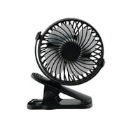 Portable USB Rechargeable Car Mini Clip Small Fan Light Sound Running Fan With Removable Front Mesh Cover
