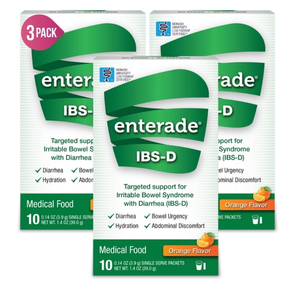 enterade IBS-D Oral Supplement Orange 0.14 Oz. Packet 1 Ct