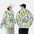 thumbnail image 6 of Kll Vintage Utensils Print Men'S Women’s Upf 50+ Sun Protection Outdoor Hoodie Jacket Long Sleeve Fishing Hiking Performance Shirt- Small, 6 of 8