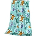 thumbnail image 5 of Sea Turtle Blanket 50"x60"Super Soft Warm Turtle Throw Blanket Lightweight Green Flannel Animal Throw Blanket Bed Couch Sofa Decor Gift for Girl and Women, 5 of 6