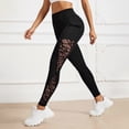 thumbnail image 5 of WAYUTE Women's Leggings High Waisted Tights with Mesh Panels and Side Pockets for Ladies Seamless Stretchy Fit Daily Wear XL, 5 of 6