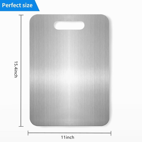 Titanium Cutting Board - 15"L x 11"W, Double Sided, Non-Toxic, Hygiene, Durable, Dishwasher Safe