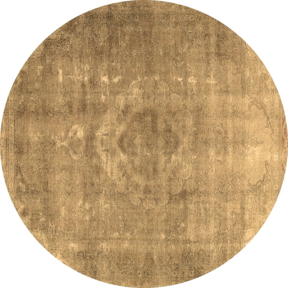 Ahgly Company Indoor Round Persian Brown Traditional Area Rugs, 8' Round