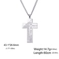 thumbnail image 6 of EUEAVAN Silver Rugby Cross Pendant Necklace Stainless Steel Jewelry Gifts, 6 of 6