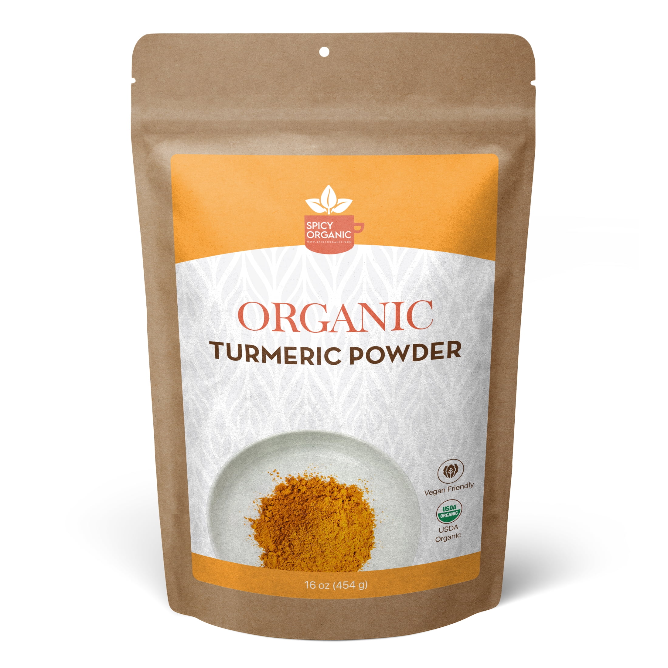 SPICY ORGANIC Turmeric Powder 16 OZ - 100% USDA Organic-Non-GMO Ground Turmeric Spice