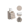 thumbnail image 3 of Tuhome Furniture Peru L Engineered Wood 4-Drawers Dresser in Light Gray/White, 3 of 8