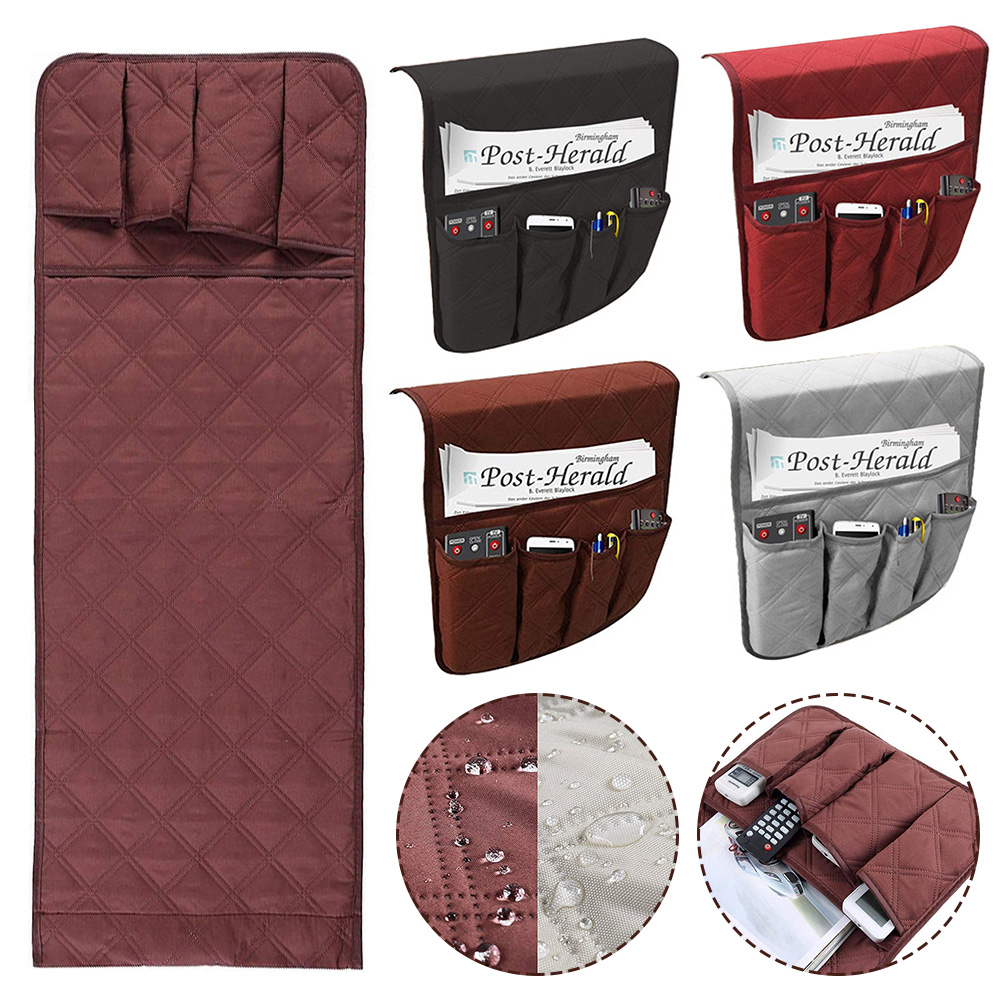 Yipa Quilted Couch Armrest Cover Organizer Sofa Armchair Storage Holder