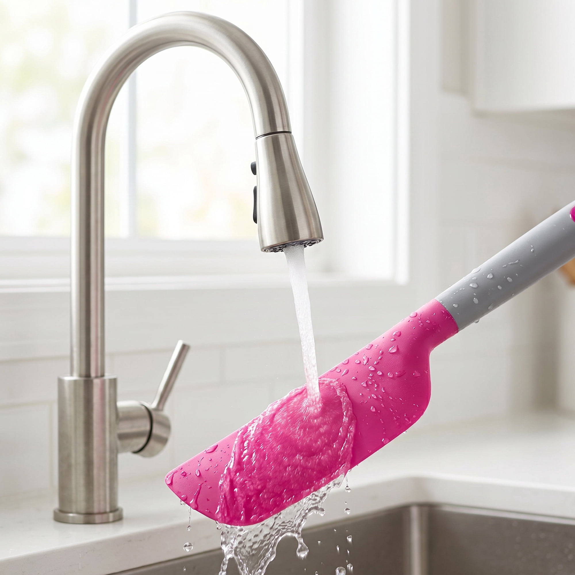 Unique Bargains Heat-Resistant Dishwasher Safe Spatula Utensil Rose Pink 13" x 2.2"