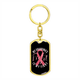 thumbnail image 4 of To My Wife  My Grandmas Fight is My Fight Stainless Steel or 18k Gold Premium Swivel Dog Tag Keychain, 4 of 16