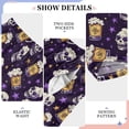 thumbnail image 4 of Wobogo Beer Skull Pattern Long Pajama Pants Bottoms Soft Sleepwear with Pockets, 4 of 9