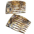 thumbnail image 1 of Camila Paris CP2332/2 French Hair Side Comb 2 Pack Handmade Small Onix, Flexible Durable Cellulose Hair Combs, Strong Hold Hair Clips for Women, No Slip Styling Girls Hair Accessories, Made in France, 1 of 9