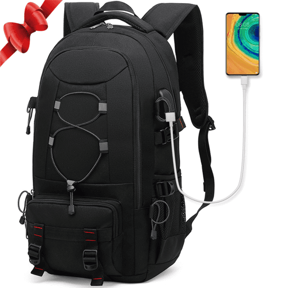 Besttravel Hiking Backpack, 45L Large Travel Backpack for Women Men, Laptop Bag with USB Charging Port Carry On Backpacks, Waterproof Casual Daypack for Weekender Trips, Business & Hiking