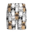 thumbnail image 2 of Lsque French Bulldog 2 Mens Sleep Pajama Shorts,Short Pajama Pants, Cotton Ultra-Soft Knit-Large, 2 of 9