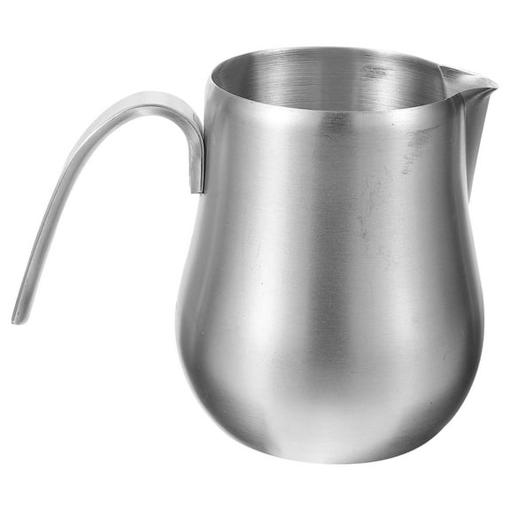 Ferencaa Espresso Pitcher Milk Pitcher with Handle Stainless Steel Pitcher Coffee Pitcher 650ml