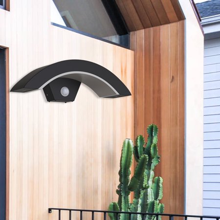 

Briignite Integrated LED Wall Lamp Indoor and Outdoor Waterproof Exterior Motion Sensor Wall Lamp 18W Induction Arc Wall Lamp for Corridor Garden