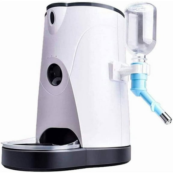 RKXQT 4L Automatic Pet Feeder Food/Water Dispenser for Cat Dog with Voice Interaction Intelligent Monitoring Automatic Pet Feeding Machine Cat Puppy Dog Timed Feeding Device Pet Cat Supplies