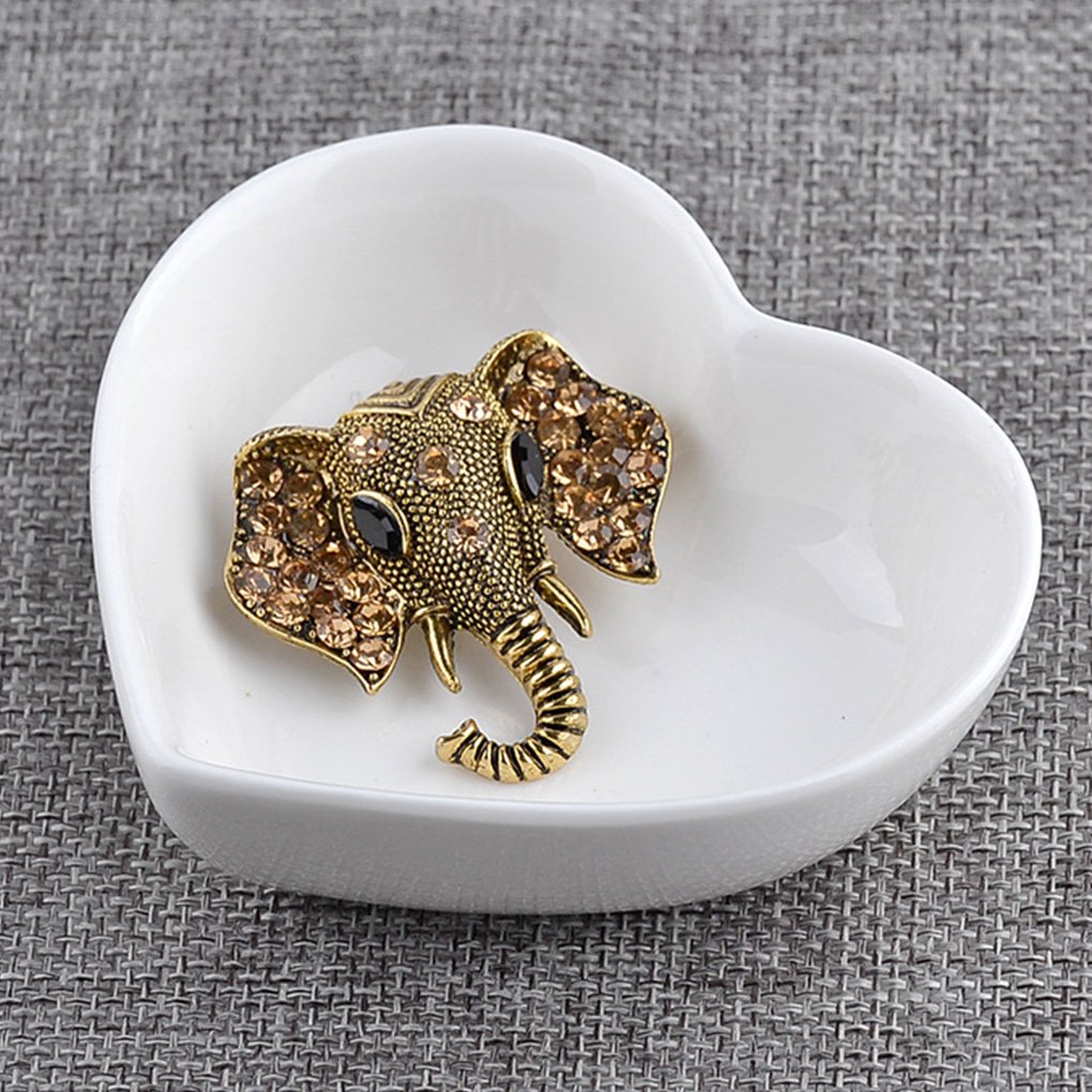 Broche En Argent Style Asiatique Avec Strass - Occasion En Bon état, éclat Vintage