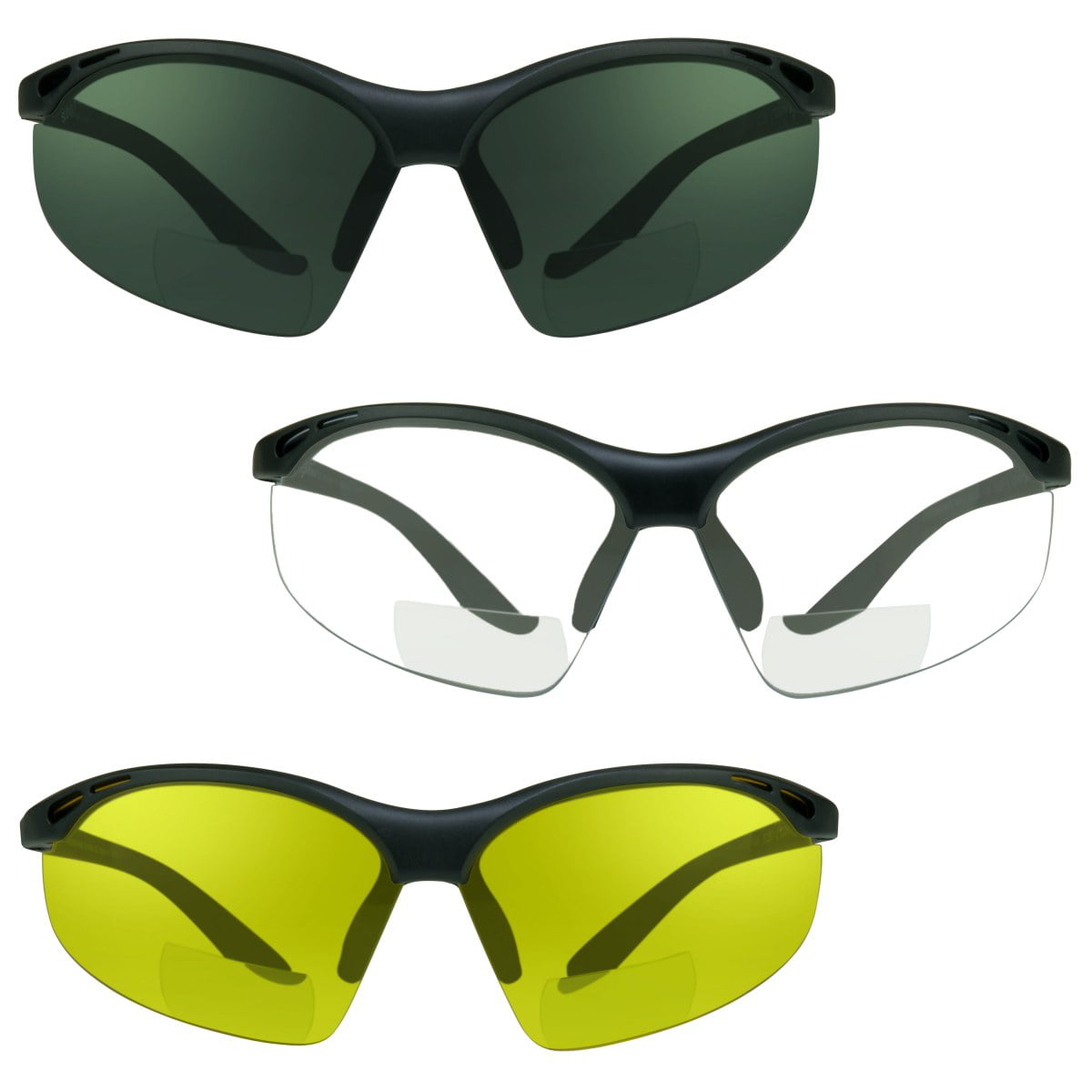 Safety Bifocal Yellow Night Vision Glasses Sports ANSI Z87 1.50 2.00 2.50 3.00