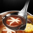 thumbnail image 5 of Farfi Soup Ladle Long Handle Scalding Resistant Stainless Steel Oil Filter Skimmer Spoon Cookware Supplies (size S), 5 of 13