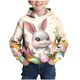 thumbnail image 2 of Sudadera con capucha para niño, para niño, con estampado de Feliz Día de Pascua, color, manga larga, informal, deportiva, con capucha, sudadera con capucha de manga larga, top con inserciones en los h, 2 of 5