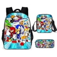 thumbnail image 1 of Sonic Primary School School Bag Three-piece Set Anime Cartoon Backpack Shoulder Bag Pencil Case High Quality Ultra-high Quality Advanced Customization, 1 of 5