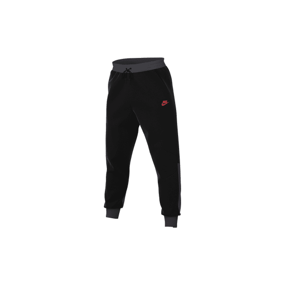 NIKE MENS Sportswear Tech Fleece Men's Joggers Mens Style "Black/Dark Smoke Grey/Light Crimson" FB8002 013 from Stadium Goods