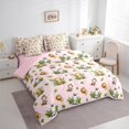 thumbnail image 3 of Homewish Zoo Animal 7-Piece Twin Bedding Sets,Cute Lions Zebra Bedding Comforter Set,Pink Green Sheet Sets For Girsl Boys,Super Cozy Room Decor Reversible, 3 of 8