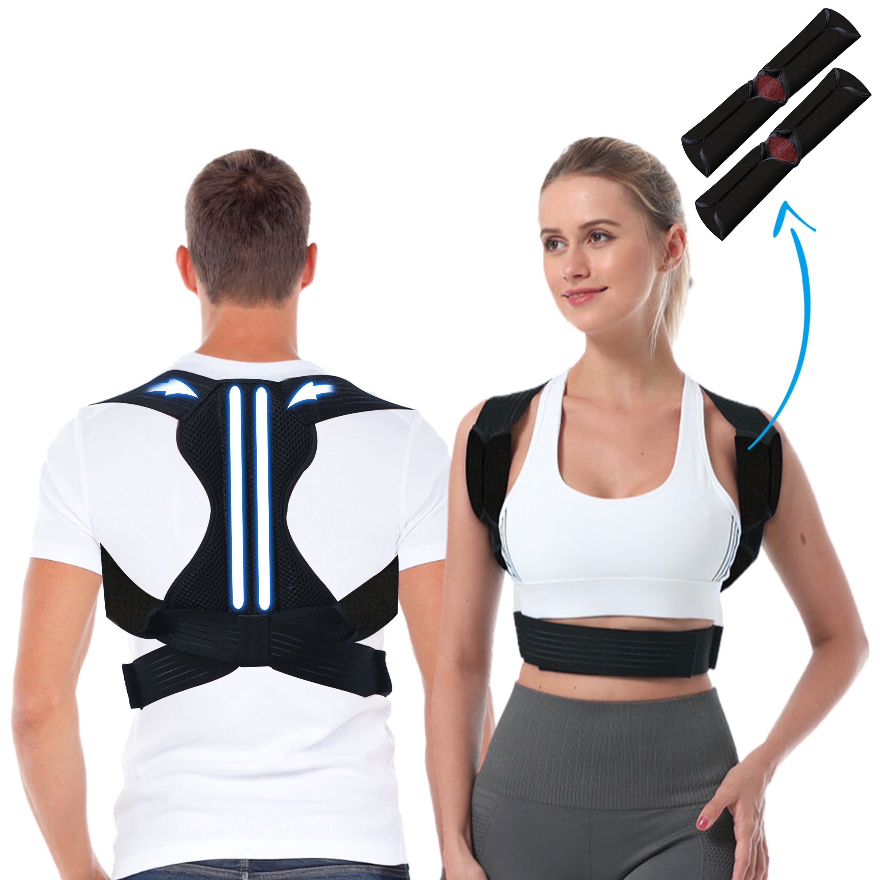 WZCPCV Posture Corrector for Women and Men, Adjustable Upper Back Brace