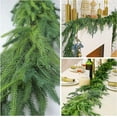 TQWQT 9FT Real Touch Norfolk Pine Garland - Artificial Christmas ...