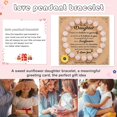 thumbnail image 4 of Opolski Sunflower Beaded Bracelet with Inspirational Card Elastic Adjustable Girls Natural Stone Round Beads Bracelet, 4 of 8