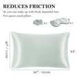 thumbnail image 6 of PiccoCasa Set of 2 King Satin Pillowcase Durable&Soft Zippered Gray, 6 of 7