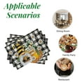 thumbnail image 4 of Rdsfhsp Spring Bee Gnome Daisy Buffalo Check Plaid Linen Placemats Set of 4 for Dining Table 12"x18", 4 of 5