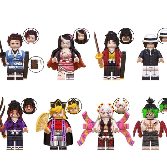 8 Pcs Action Figures Building Blocks Toys Set, Collectible 1.77 Inchs Minifigures Building Kits Awesome Gift for Kids Fans of the Character Building Toys