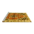 thumbnail image 2 of Ahgly Company Machine Washable Indoor Round Persian Yellow Traditional Area Rugs, 5' Round, 2 of 4