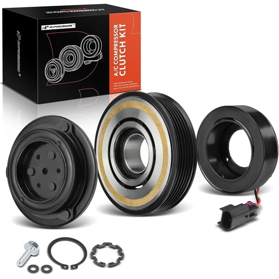 A-Premium Air Conditioner AC Compressor Clutch Kit Compatible with Ford Fusion 2010-2012 & Lincoln MKZ 2007-2012, 3.5L