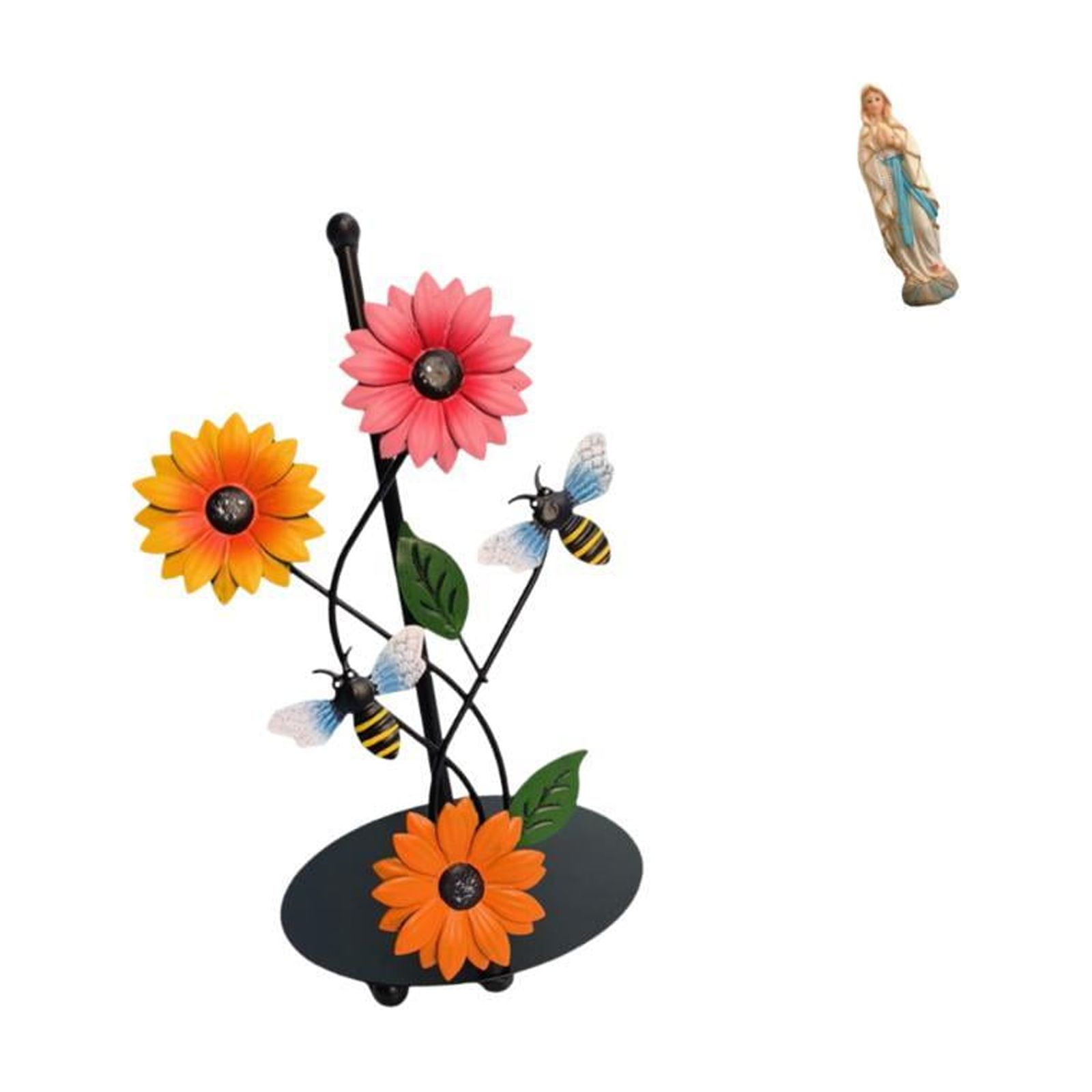 Fiocias Toilet Paper Holder Paper Towel Holder Countertop Luther Statue Mary Statue Figurine Resin Iron Lightweight Antirust Suitable for Kitchen Table