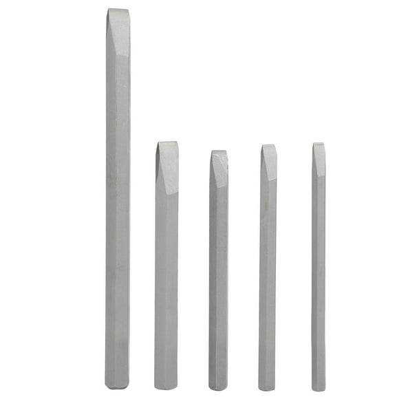 Concrete Chisel Set Straight Shank Chisel Hole Punch Chisel 5Pcs Alloy Steel Chisel Set Straight Shank Cement Drill Woodworking Carving Knife Tools